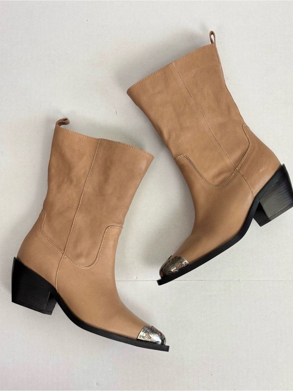 Free People Faster Horses Filigree Boots in Camel Leather Size 7 - Picture 5 of 6